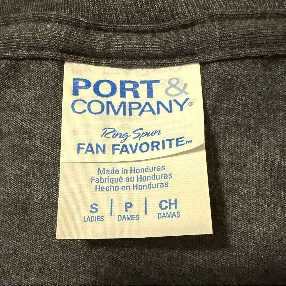 Women's Sz Lg Therapy Squad PT/OT Crew Neck Short Sleeve Dark Heather Grey - Picture 4 of 6